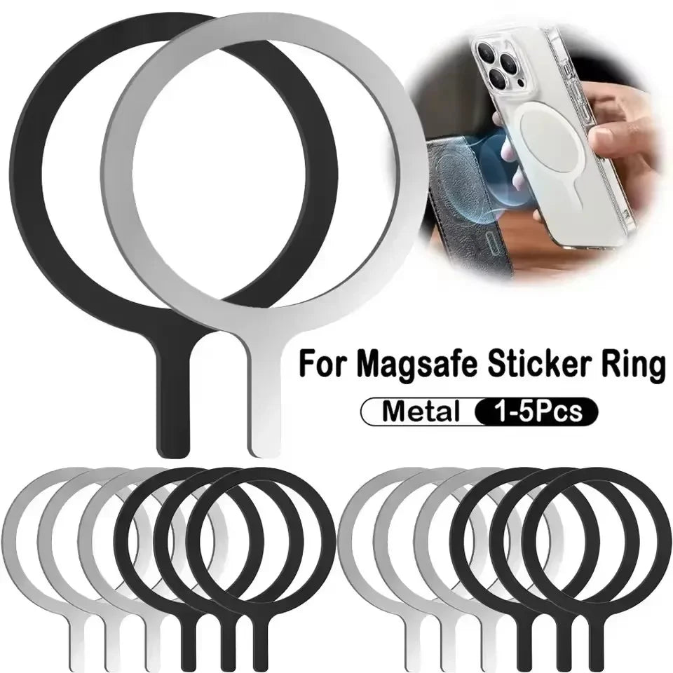 10/5/1PCS Thin Magnetic Metal Plate Ring For Magsafe Wireless Charger Iron Sheet Sticker Magnet Car Phone Holder Universal