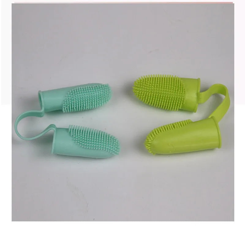 Finger Cover Pet Toothbrush Oral Cleaning Dog Toothbrush Flexible Durable Finger Toothbrush Pet Cleaning and Beauty Accessories