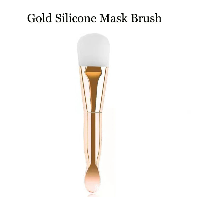 1PC Professional Double Ending Soft Bristle Silicone Wear-resistant Facial Flexible Mask Brush Skin Care Cleaning Beauty Tools