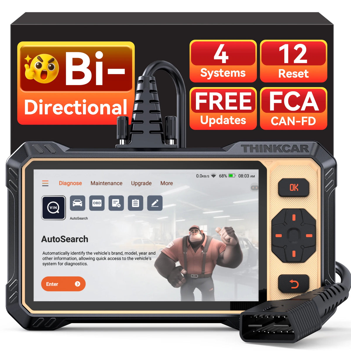 Thinkcar Thinkscan 662 Bi-directional Scan Tool Canfd Obd2 Scanner