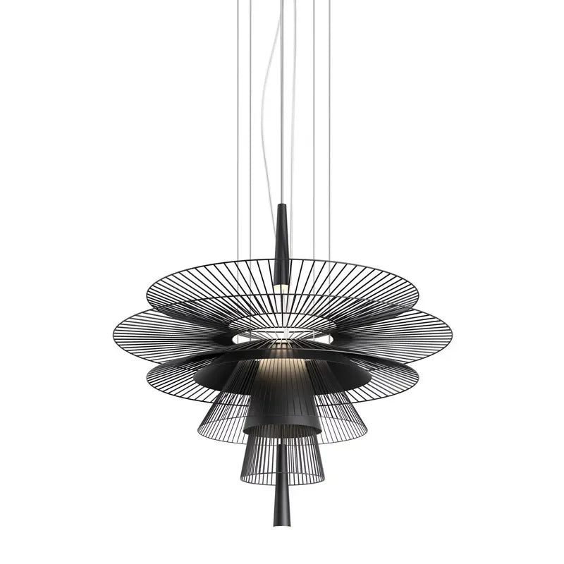 SANDYHA New Trend LED Chandelier Luxury Metal Cord Pendant Lighting for Parlor Living Dining Room Home Decor Home Hanging Lamp