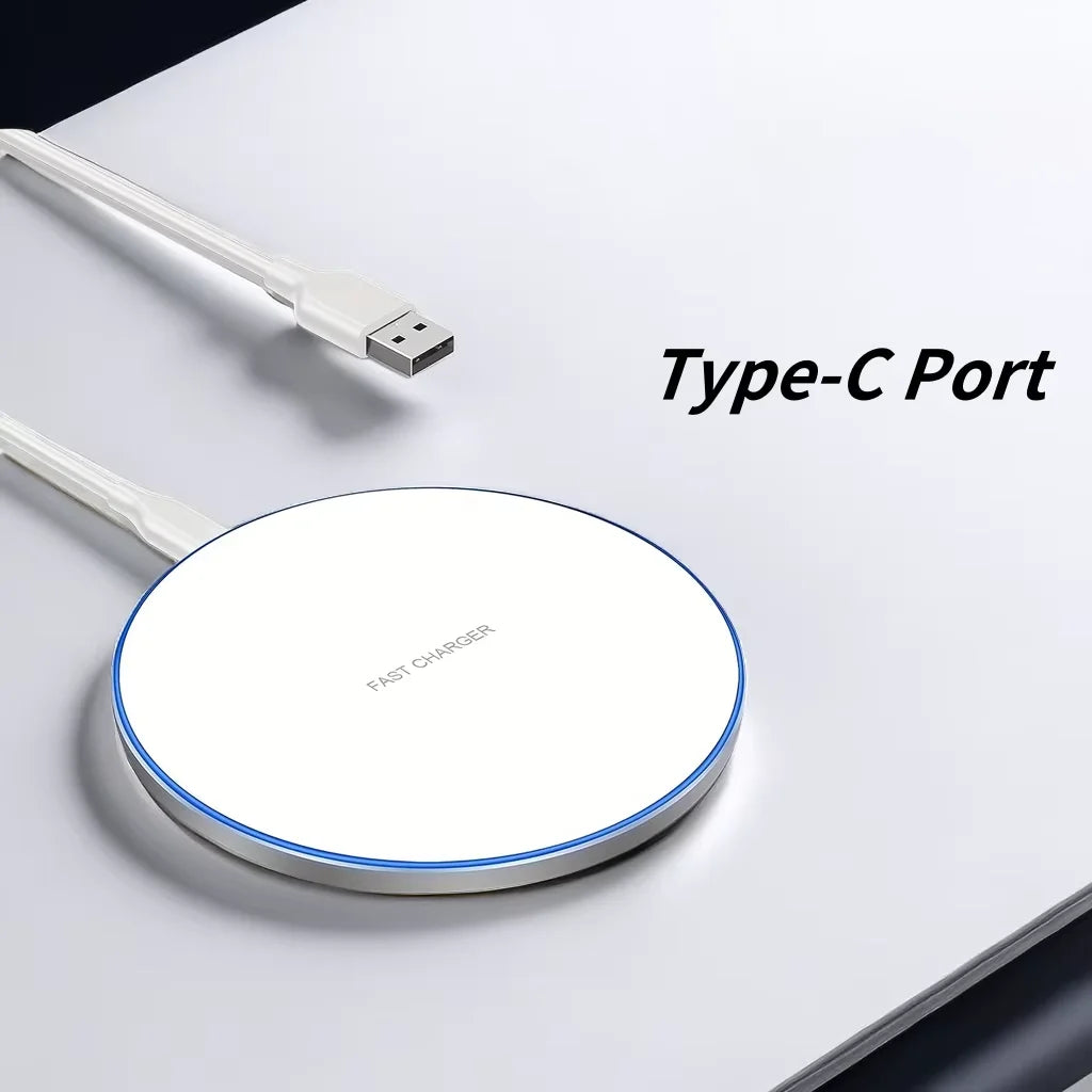30W Wireless Charger Pad Stand for iPhone 17-11 X XR Samsung S22 S21 Xiaomi Phone Chargers Fast Charging Dock Station