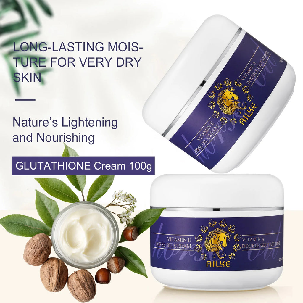 AILKE Whitening Skin Care Set, Lightening, With Double Glutathione, Reduce Black, Dark and White Spots, For All Skin Types