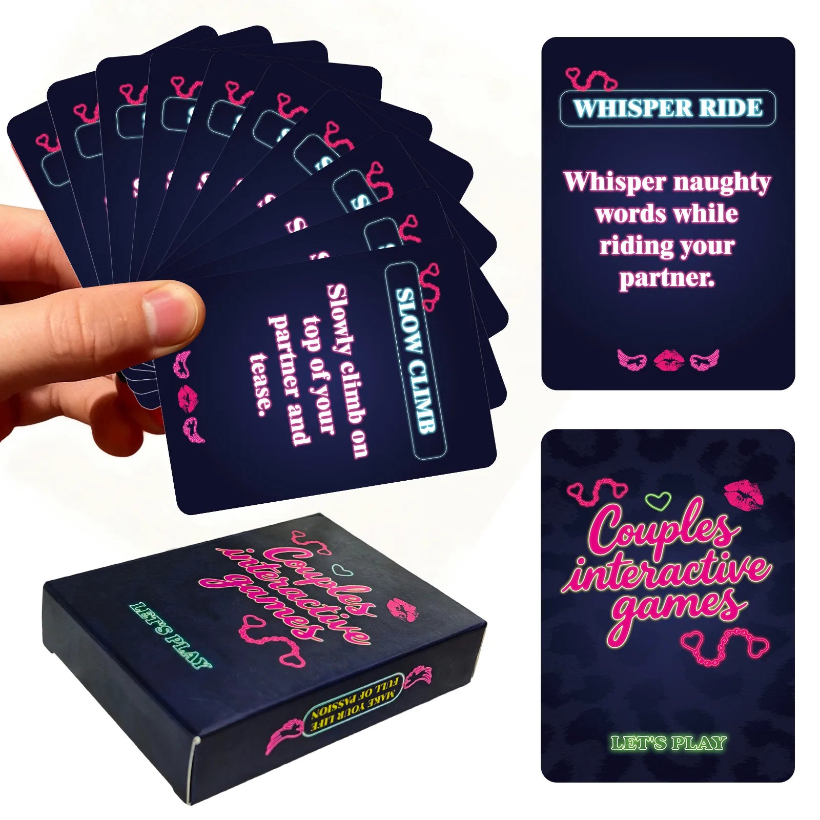 50pcs Interactive Fun Couple Game Cards Sexy Board Game for Female Friends Gathering Entertainment