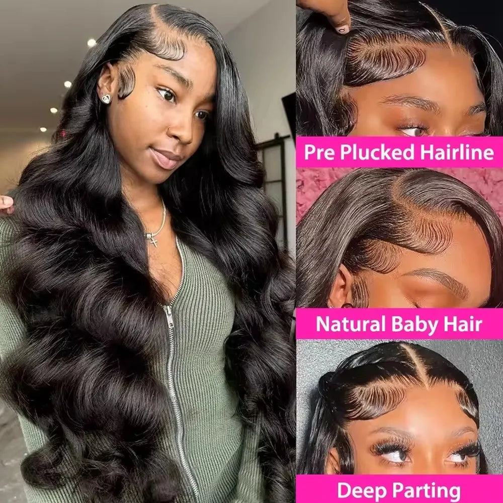 Long Body Wave Human Hair Lace Front Wig