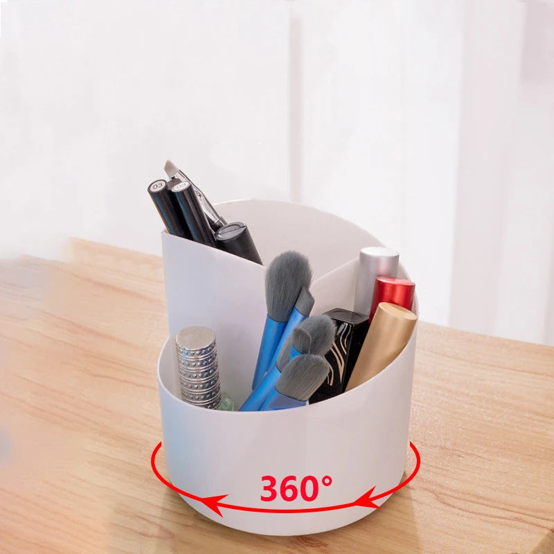 360 Degree Rotating Makeup Organizer Desktop Storage Box For Perfume Lipstick Skin Care Products Cosmetic Fruit Seasoning Holder
