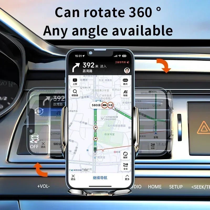 Car Air Vent Wireless Charger Car Phone Holder Infrared Induction for iPhone15 14 13 12 Samsung Xiaomi Fast Charging Station