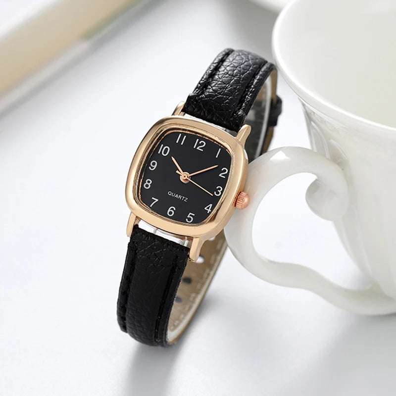 Minimalist Small Dial Women's Watch Ultra-Thin Leather Band Casual