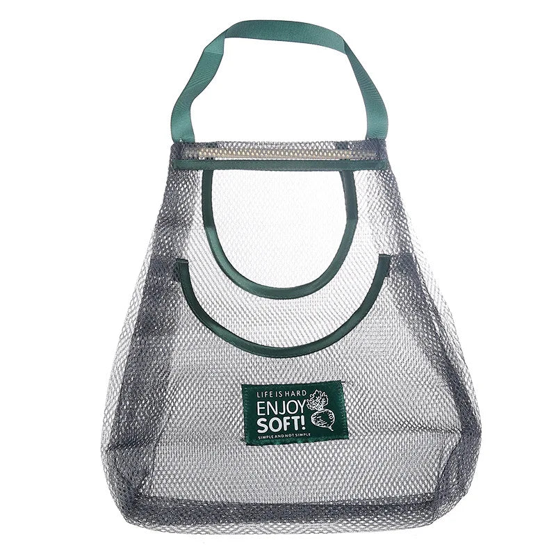 1PC Portable Hanging Mesh Storage Bag Multi-purpose Breathable Kitchen Fruit and Vegetable Hanging Bags