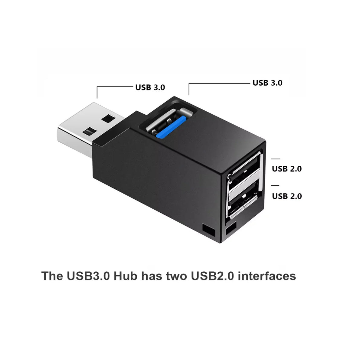 USB 3.0 HUB Adapter Extender Mini Splitter Box 1 to 3 Ports High