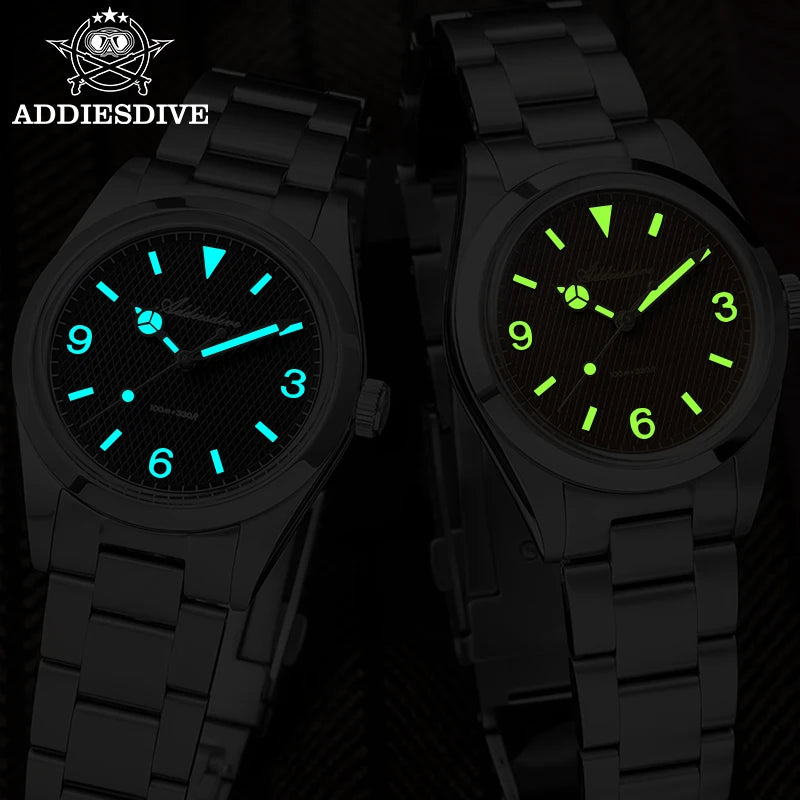 ADDIESDIVE 36mm Men Watch Luxury 200m Waterproof Super Luminous