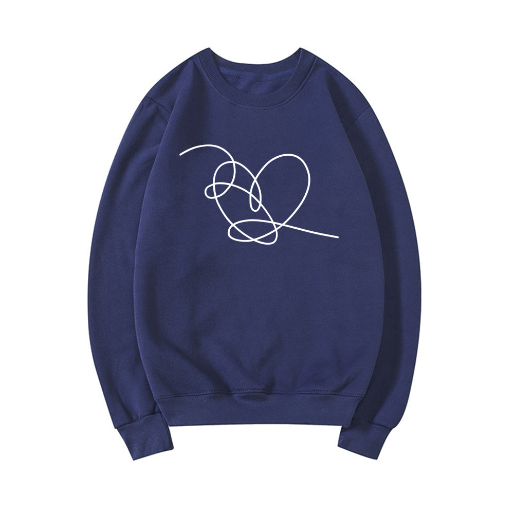 Love Yourself Heart Sweatshirt Love Yourself Tear Hoodie Heart Pullovers Women Long Sleeve Crewneck Sweatshirts Casual Hoodies