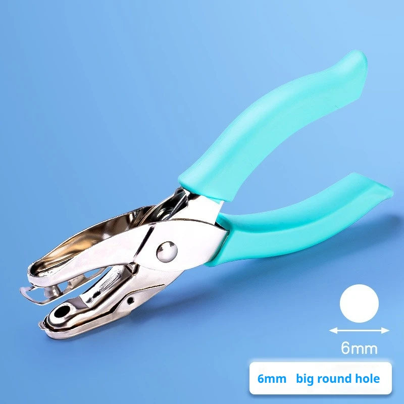 Handheld Single Hole Punch 8-Sheet Capacity