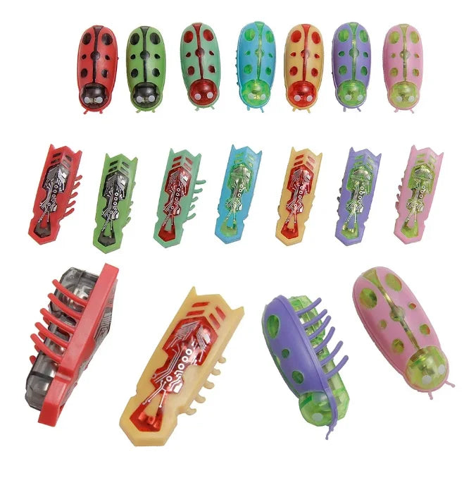 Pet interactive mini electric nano insect cat toy automatic obstacle avoidance and flipping toy battery driven Beetle toy