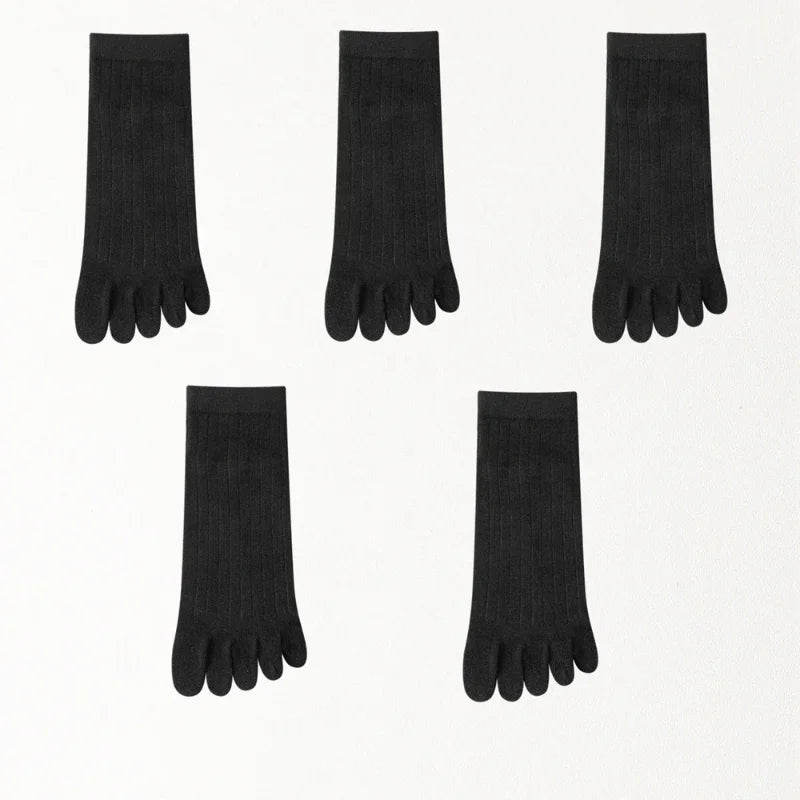 1/3/5 Pairs Mens Five Finger Socks Breathable Ankle Short Socks Thin Cotton Toe Socks with Separate Fingers Fashion Sports Socks