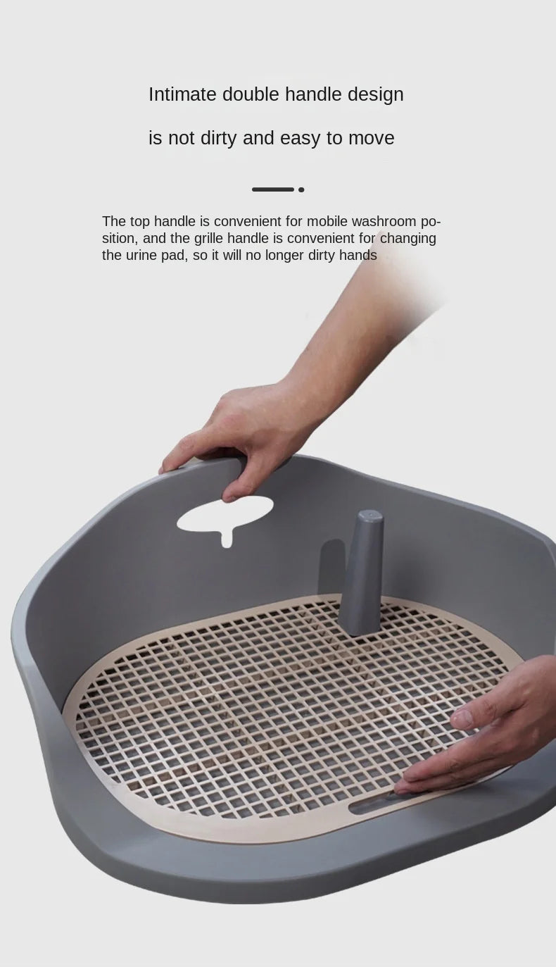Dog Pee Tray Bedpan Indoor Simple Training Urinal Size Flat Grid With Column Pet Waste Toilet Pool For Dogs