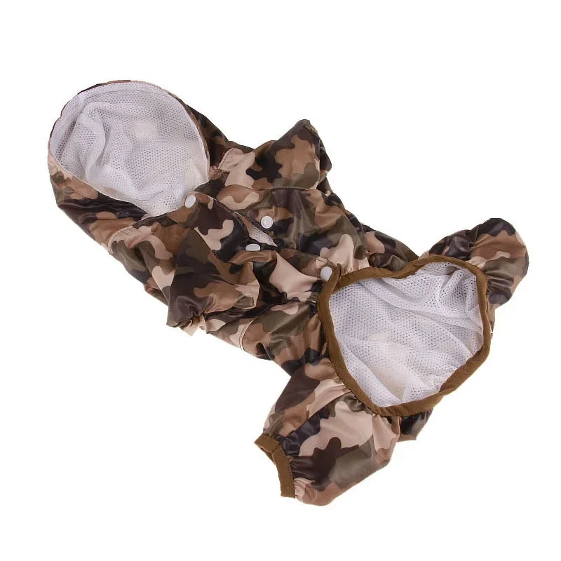 Pet Dog Raincoat Hooded Jumpsuit Waterproof Pet Dog Clothes Puppy Small Dog Rain Coat Jacket Raincoat For Dogs ção com capuz