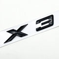 3D ABS Black Chrome Car Letters Rear Trunk Badge X3 Logo for X3