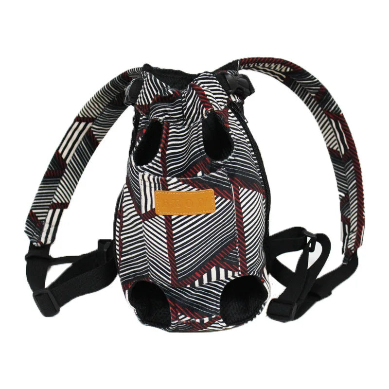 Canvas Pet Backpack Carrier For Small Medium Dog French Bulldog Chihuahua Outdoor Travel Shoulder Front Back Chest Cat Carrying