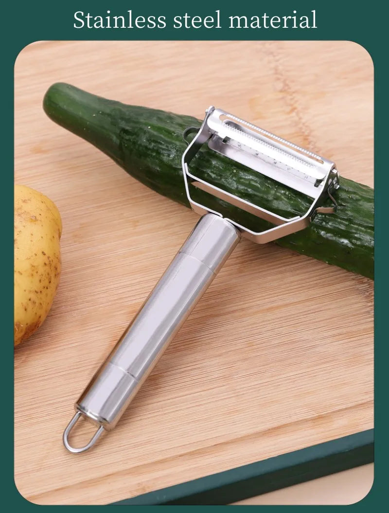 1 Pack Of Stainless Steel Peeler Kitchen Multifunctional Vegetable Cutter Fruit And Vegetable Tools Potato Carrot Melon Grater