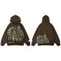2025 Men Streetwear Pink Hoodie Sweatshirt Funny Cartoon Graphic Hoodie Autumn Harajuku Anime Hooded Pullover Hip Hop Hipster