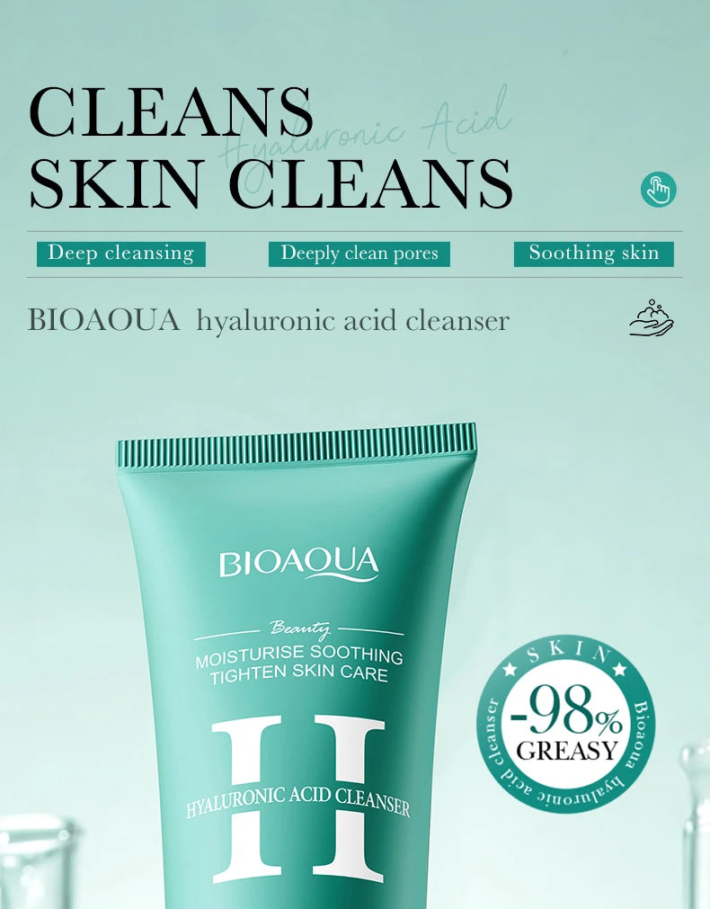 BIOAQUA Vitamin C Facial Cleanser Moisturizing Whitening Anti Wrinkles Face Wash Foam Face Cleanser Facial Skin Care Products