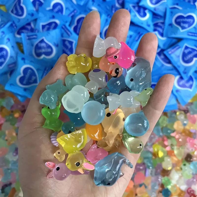 Glow In The Dark Mini Resin Animals &amp; Mushroom