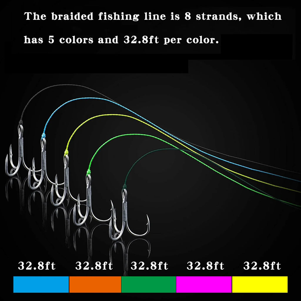 YACUMA X8 1000M Multicolor Braided Fishing Line 20LB-118LB Wear
