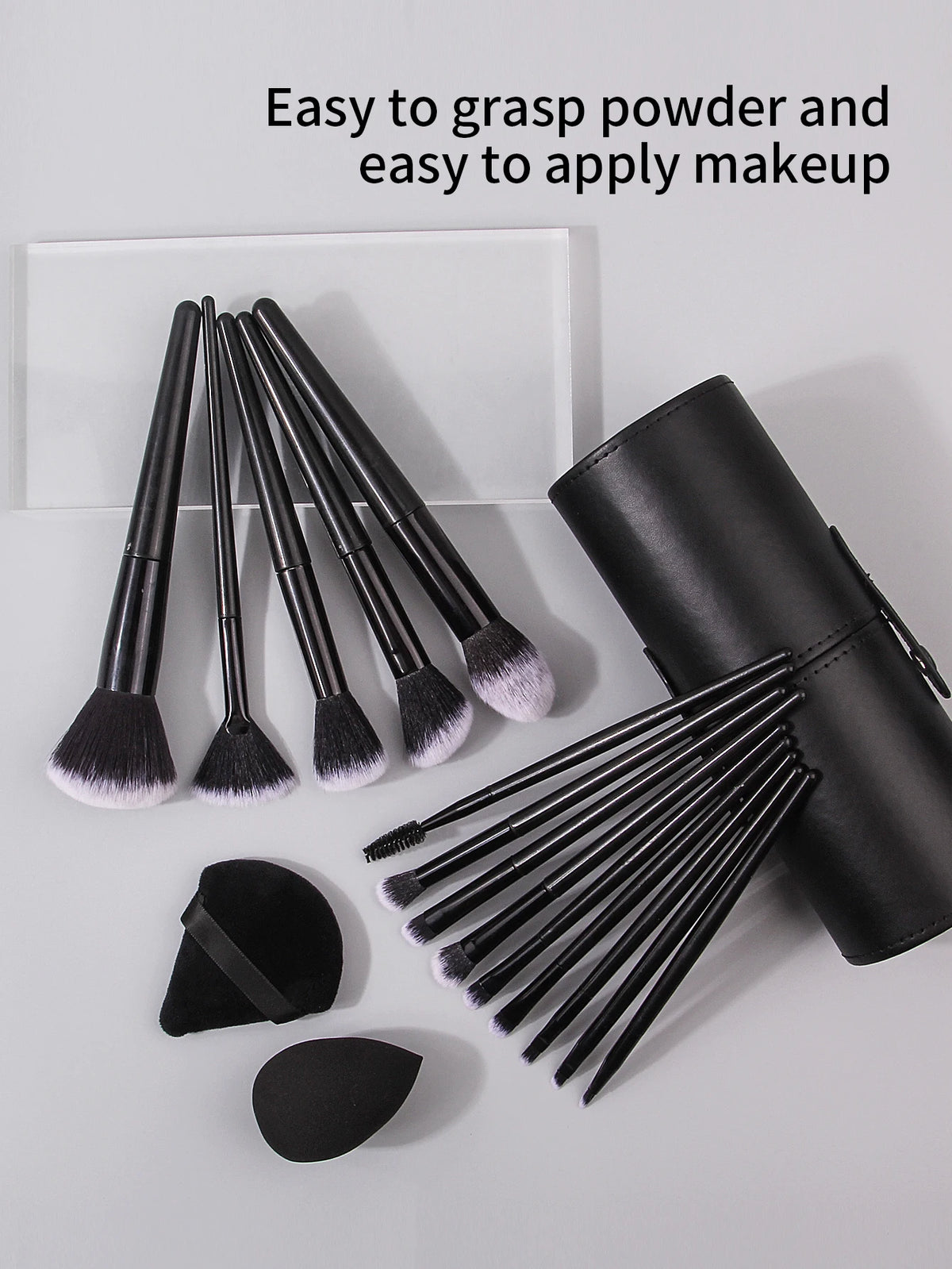 Black Makeup Brush Set Professional Super soft detail brush