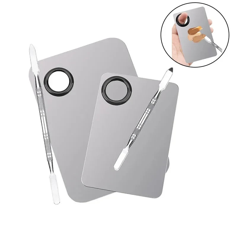Makeup Mixing Palette Foundation Lipstick Eye Shadow Stainless Steel