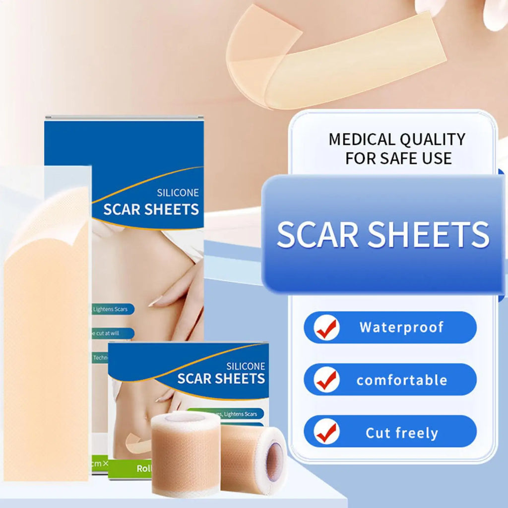 1 Roll Invisible Silicone Scar Sheets Self-Adhesive Scar Cover Tape Reusable and Effective Skin Care Strips