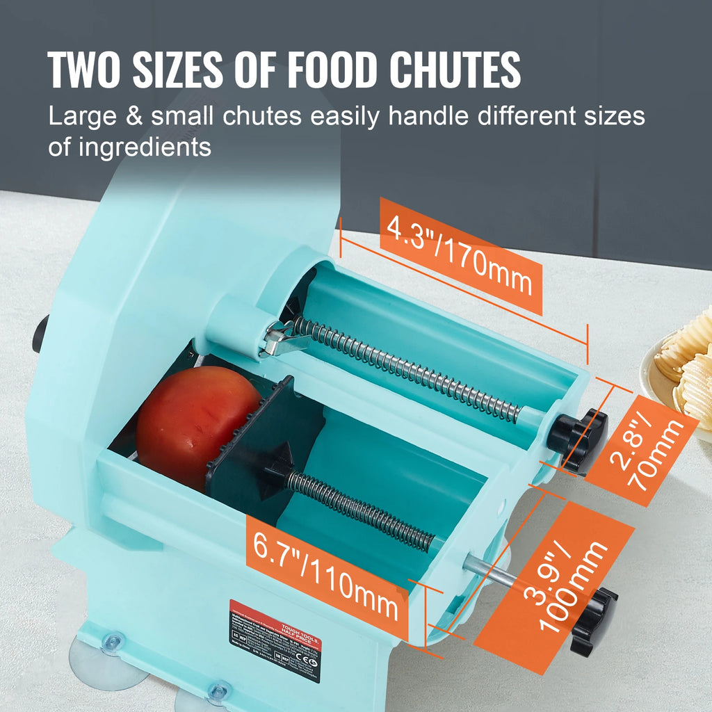 SucceBuy Manual Vegetable Fruit Slicer 0-0.5"/0-12mm Adjustable Commercial Slicer
