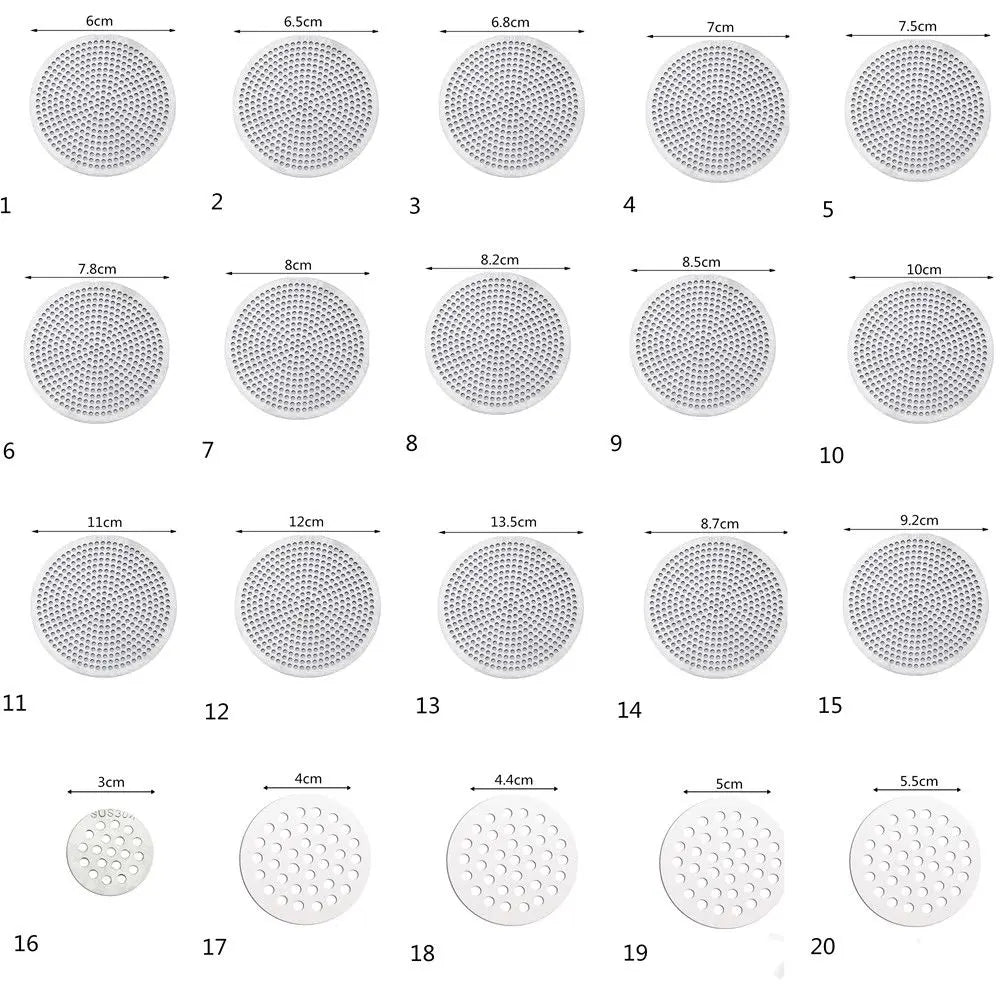 304 Stainless Steel Hair Filter Mesh Floor Drain Net Sewer Isolation Net Kitchen Bathroom Balcony Round Shower Drain Cover
