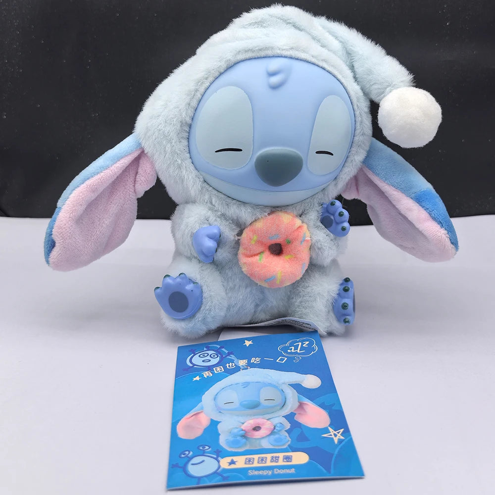 2026 Stitch Eat Something Before Sleep Series Blind Box Plush Dolls Pendant Cute Doll Ornament Mystery Box Surprise Toys Gifts