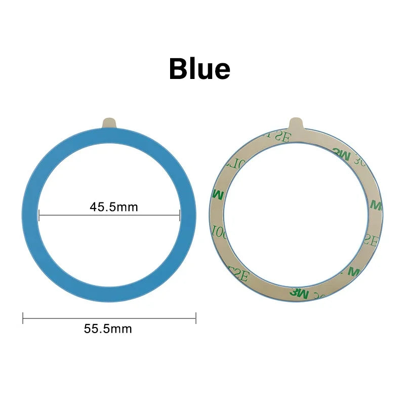 Colourful Silicone MagSafe Metal Ring Universal Sticker Support Wireless Charger Magnetic Patch Sheet for IPhone 12-17 Series