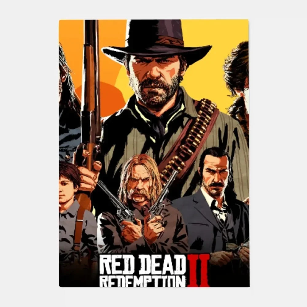 Game R-Red Dead Redemption 2 RDR2 Poster HD art canvas painting home living room bar decoration