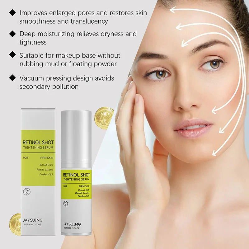 Retinol Wrinkle Remover Cream Shot Tightening Firming Fine Line Enhancer Moisturizing Pore Shrinking Repair Serum Skin Care Set