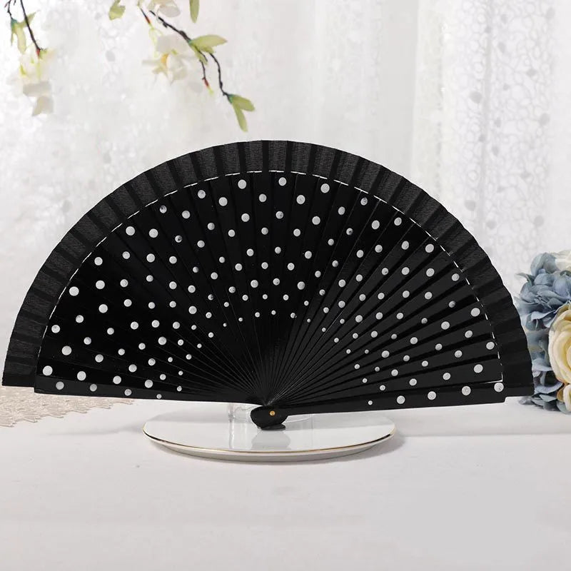 1pc Spanish Dance Performance Wooden Fans  Wedding Decoration Clothing Accessories Folding Fan