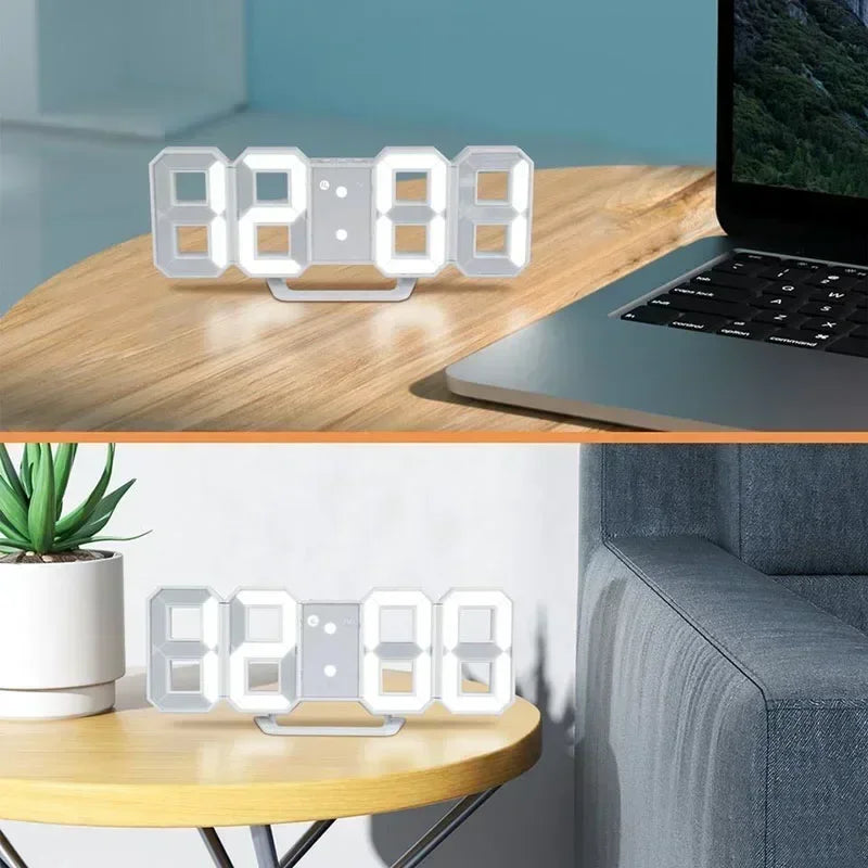 Purchase Products Clock 3D LED Digital Alarm Clock Wall