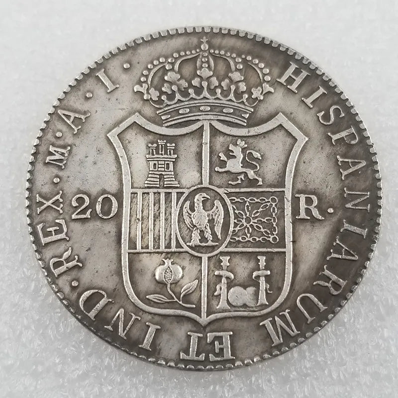1809 Spain Original Gold Silver Coins Home Decoration Craft Magic Coin Desktop Ornament Collectibles Coin Christmas Gifts