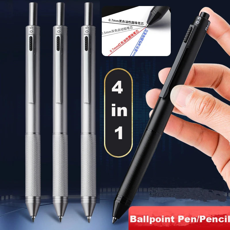Multifunctional 4-color-in-one gravity-sensing pen metal ballpoint pen/Mechanical Pencil