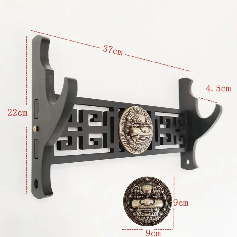 Wall Rapier Katana Shelf Support Wooden 4-Layers Wall Sword Stand Holder Display Real Size Japanese Katana Sabre Rack Decoration