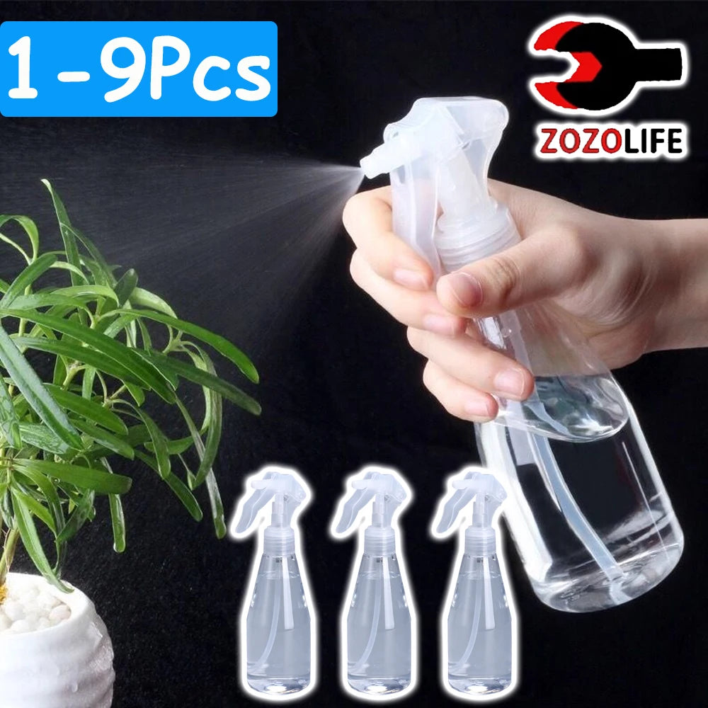 1-9Pcs 200ml Refillable Hand Trigger Spray Bottle Plastic Cleaning Trigger Spray Bottle Perfume Atomizer Kitchen Gardening Tools
