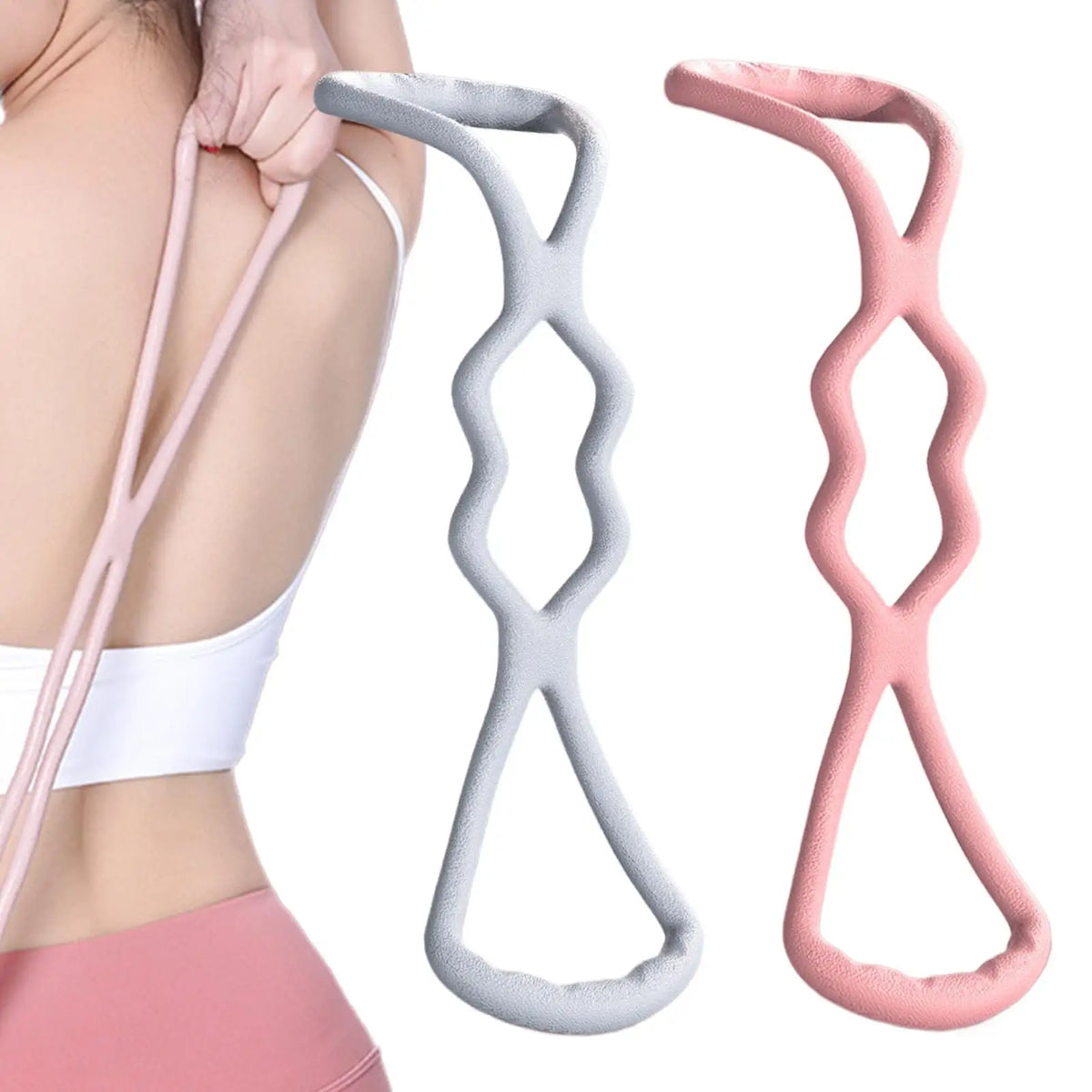 Resistance Bands 8-Shaped Stretcher for Fitness Back Shaping