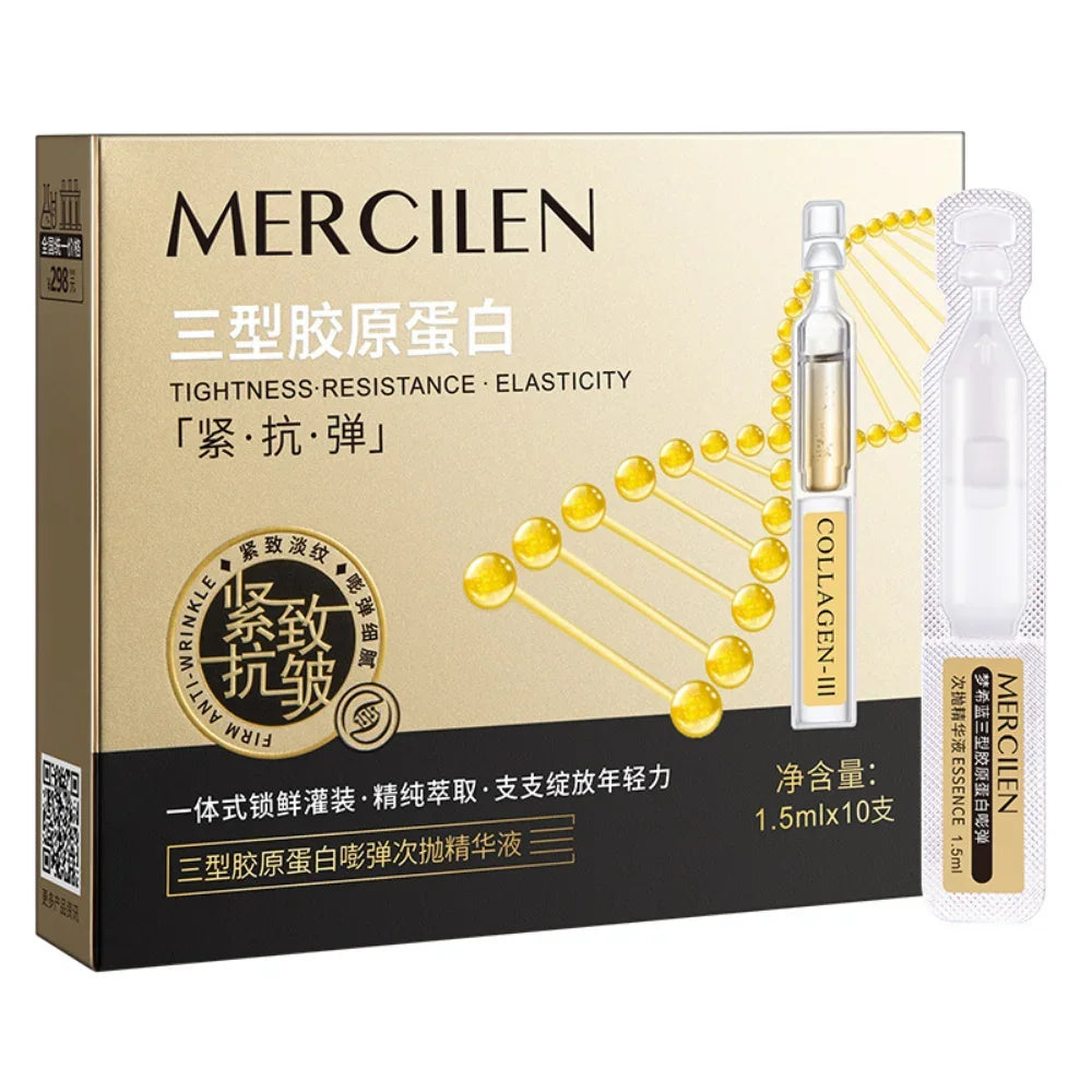 Type III Collagen Essence Moisturizing Firming Anti-Wrinkle Fade Fine Line Tightness Essence Anti-aging Smoothing Face Skin Care