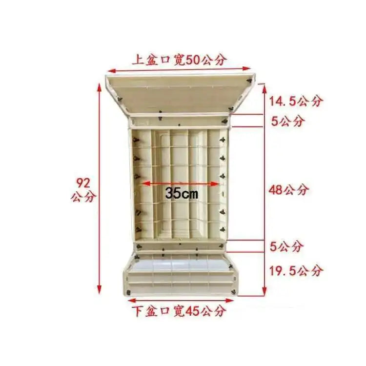 Plastic Thickened ABS Flowerpot Mold Cement Mold for Garden Balcony Fence Square Column Pier Roman Column Concrete Bonsai Mold
