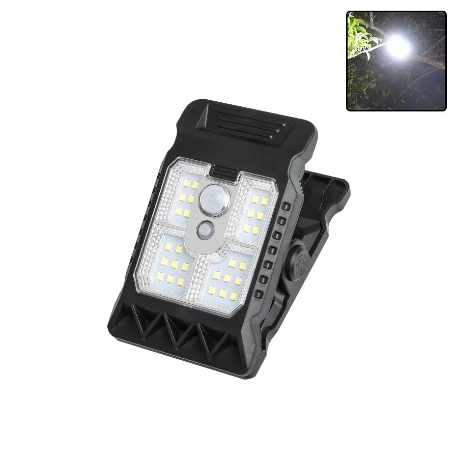 Outdoor Solar Clamp on Motion Sensor Lights Waterproof Work Light