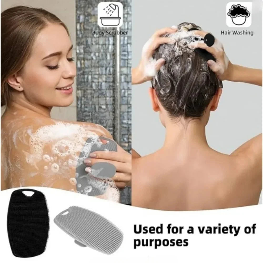 Soft Silicone Body Shower Scrub Brush Handheld Facial Cleansing Tool Gentle Exfoliation Massage Brush for Skin Care Accessories