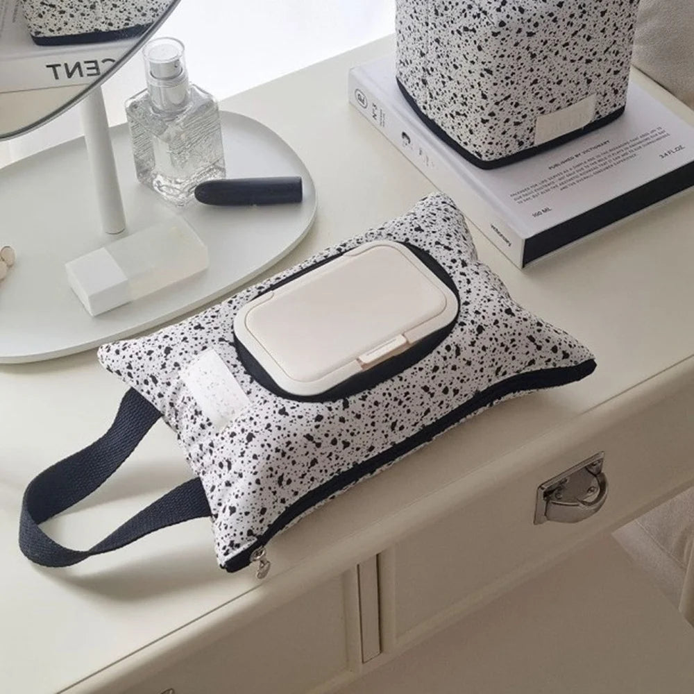 Splash Ink Tissue Case Vintage Wet Wipe Pouch Living Room Tissue Box Paper Holder Tissue Pouch Kitchen Storage & Organization