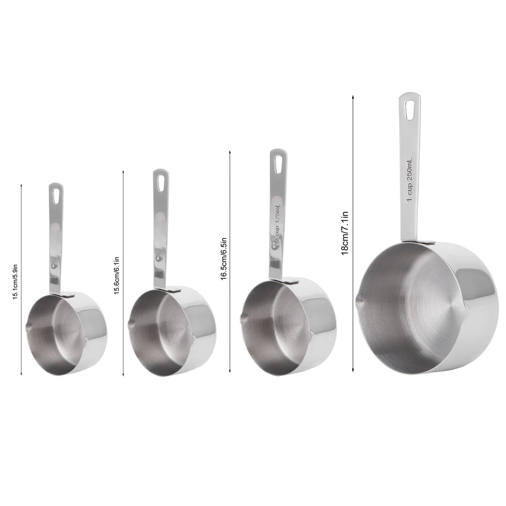 Baking Measuring Spoon 304 Stainless Steel Measuring Cup Scoop with Scales Kitchen Supplies Baking Measuring Spoon Measuring Cup